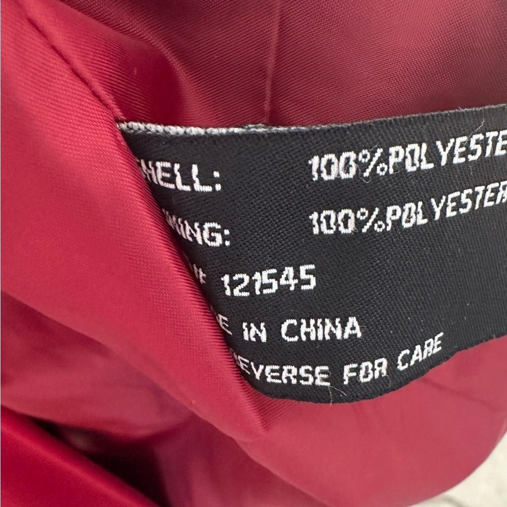 London Fog Red Trench Coat Classic Mid-Length Design - Picture 6 of 7